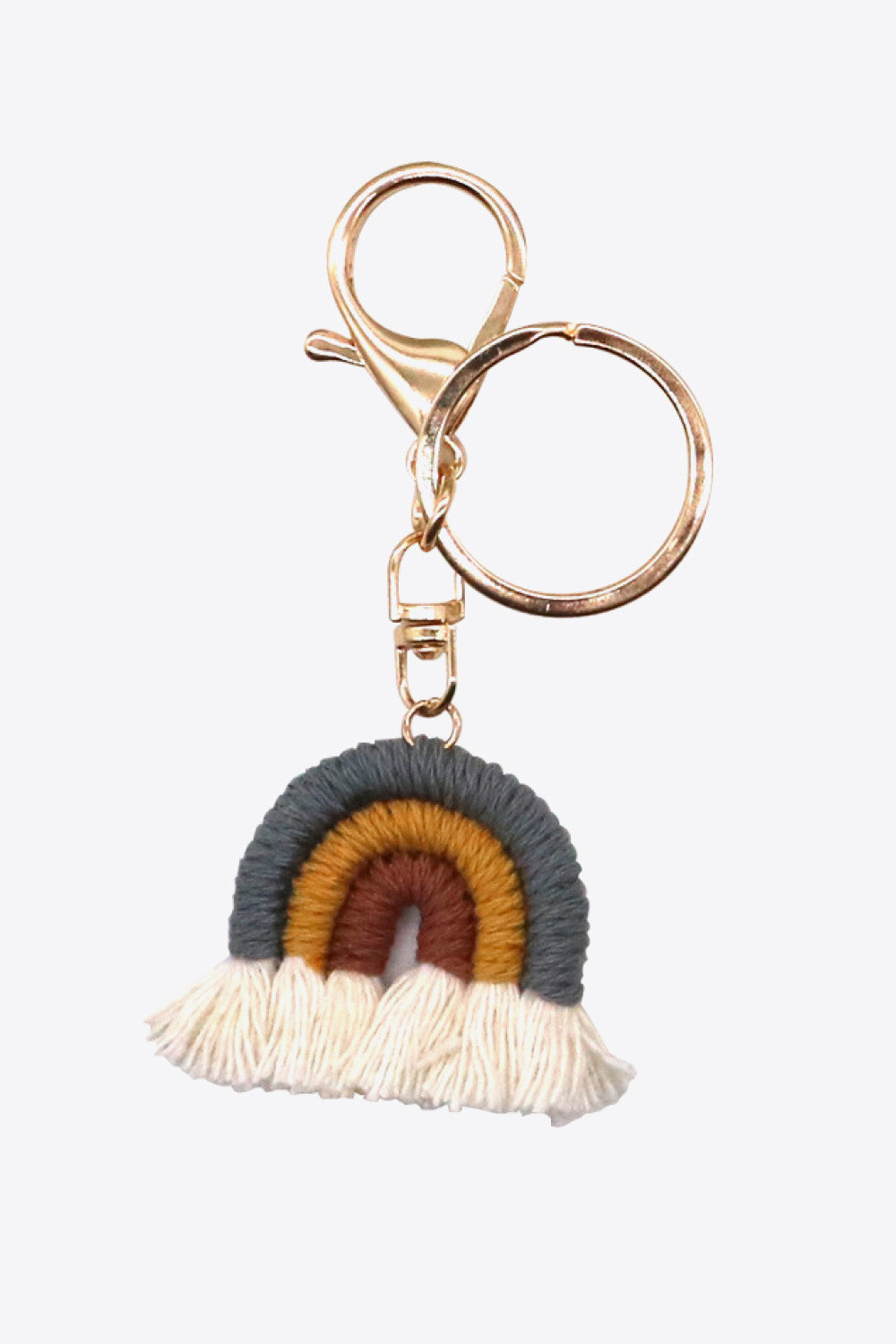 Boho Rainbow Fringe Keychain