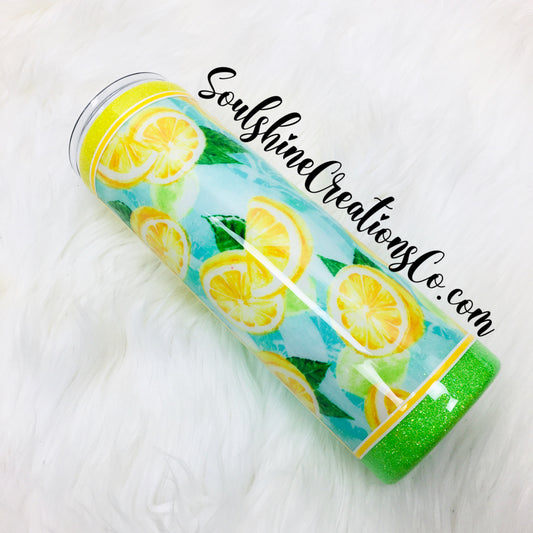 When Life Gives You Lemons Grab Vodka Glitter Tumbler