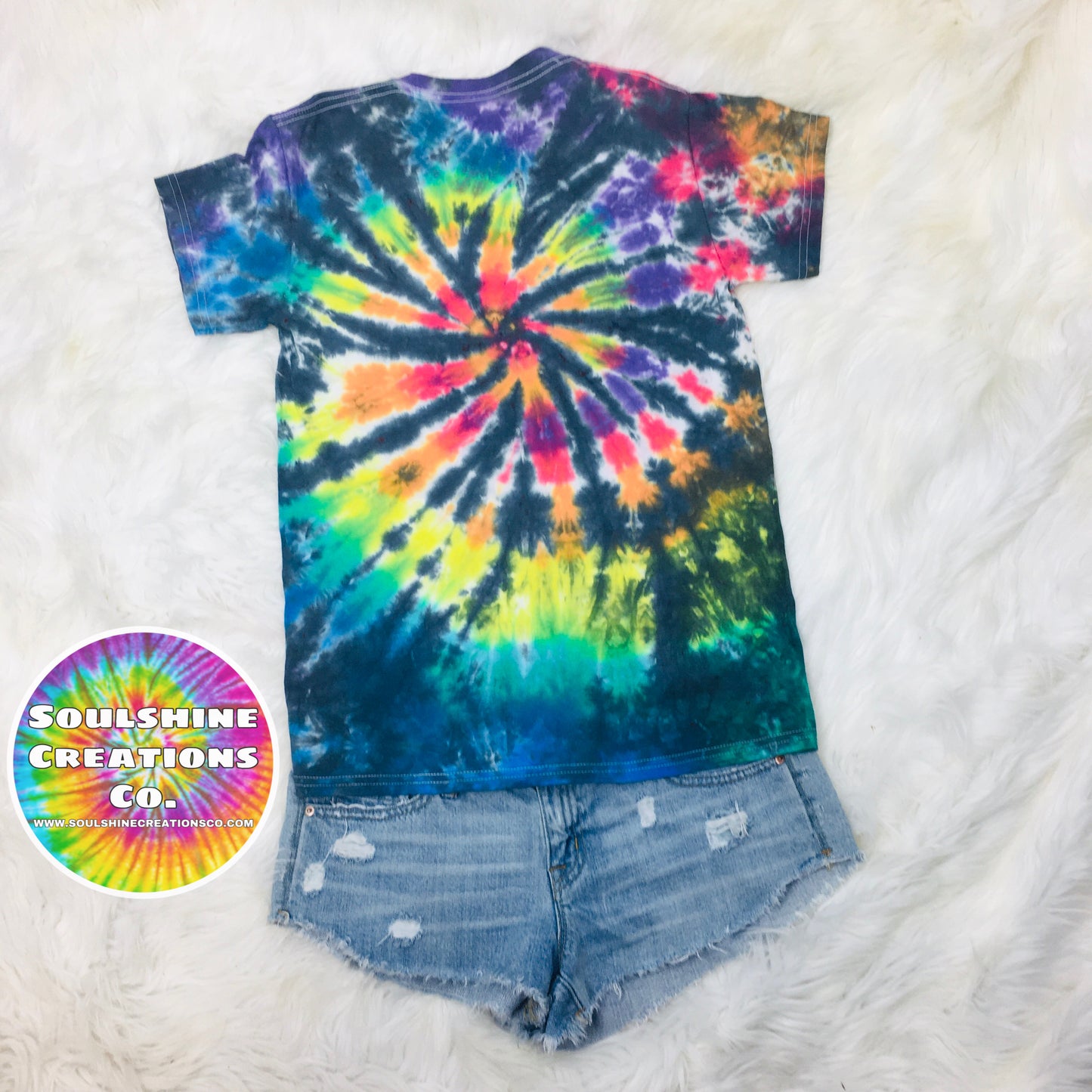 Rainbow Web Spiral Tie Dye Shirt