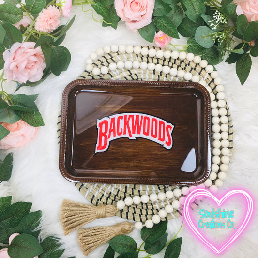 Woodgrain Backwoods Rolling Tray