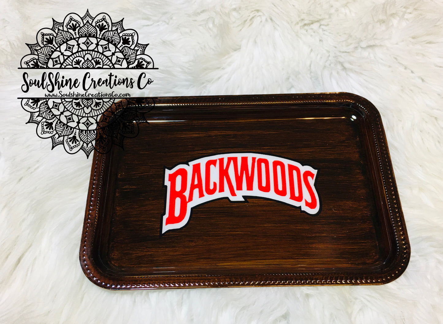 Woodgrain Backwoods Rolling Tray