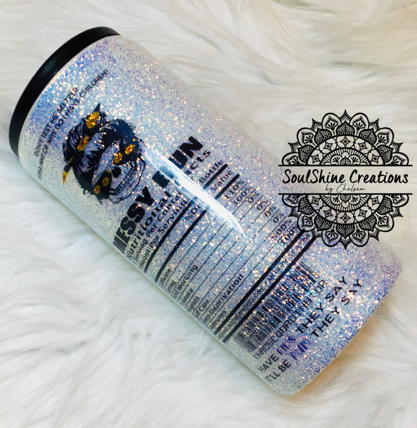 Mombie Glitter Tumbler