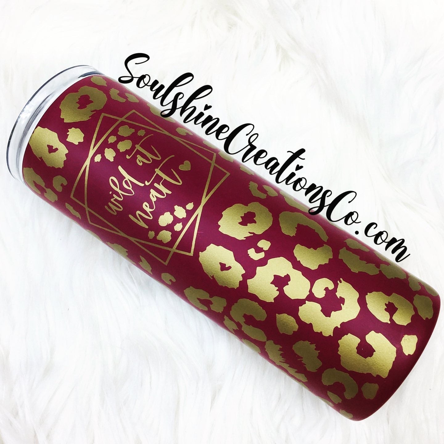 Wild at Heart Leopard Print Skinny Tumbler