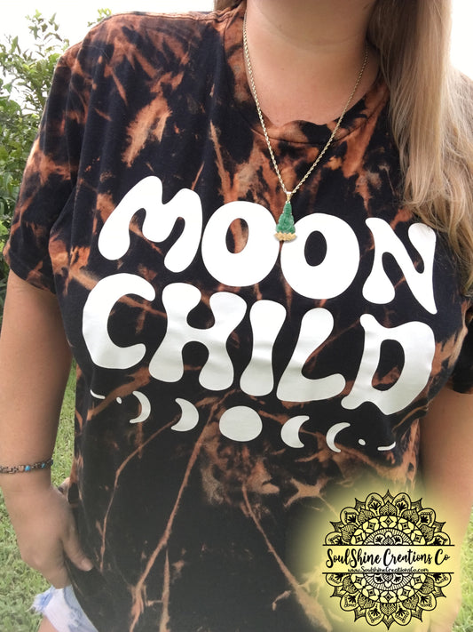 Moon Child Grunge Bleached Shirt