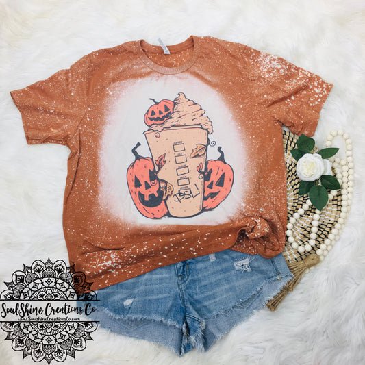 Pumpkin Spice Life Bleached Shirt