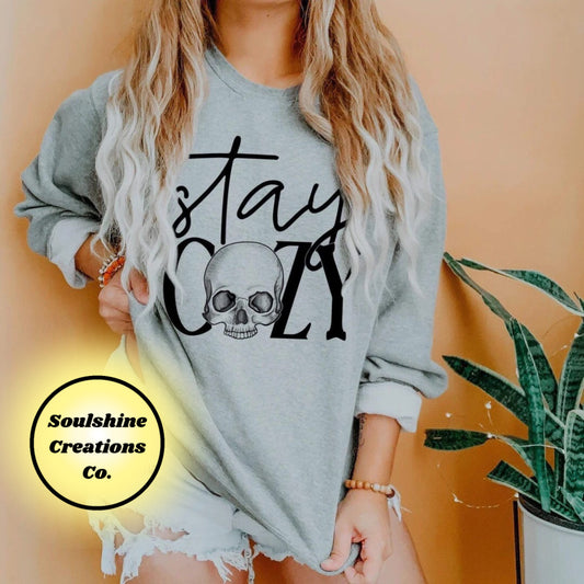 Stay Cozy Skull Sweater