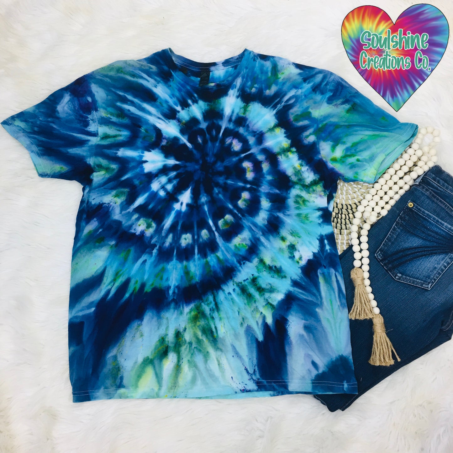 Oceans Deep Spiral Ice Dye Shirt