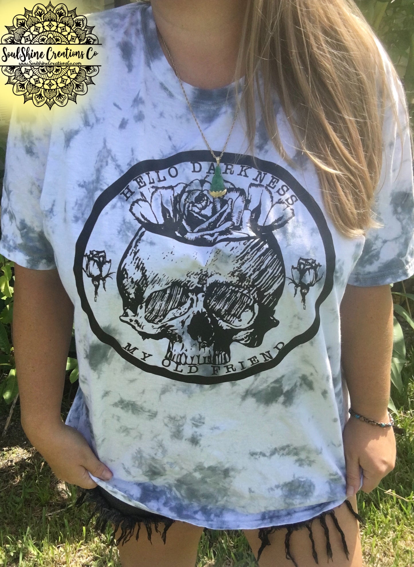 Hello Darkness my old Friend Hand Tie Dye Shirt