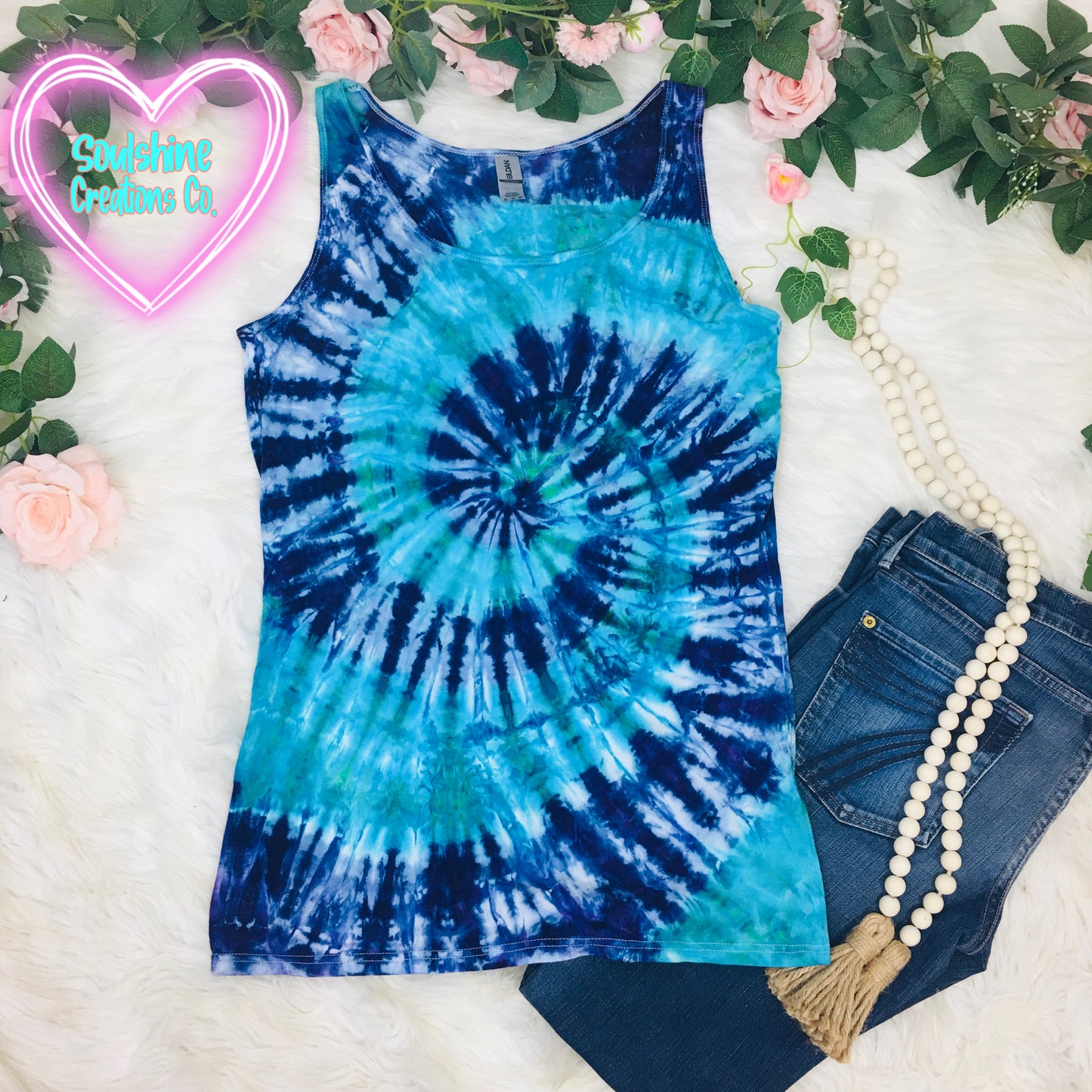 Jaded Sky Spiral Tie Dye Tank Top