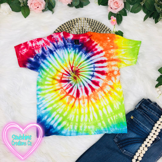 2XL Ice Dyed Rainbow Spiral Tie Dye T-shirt – Pieceful Worlds Clothing