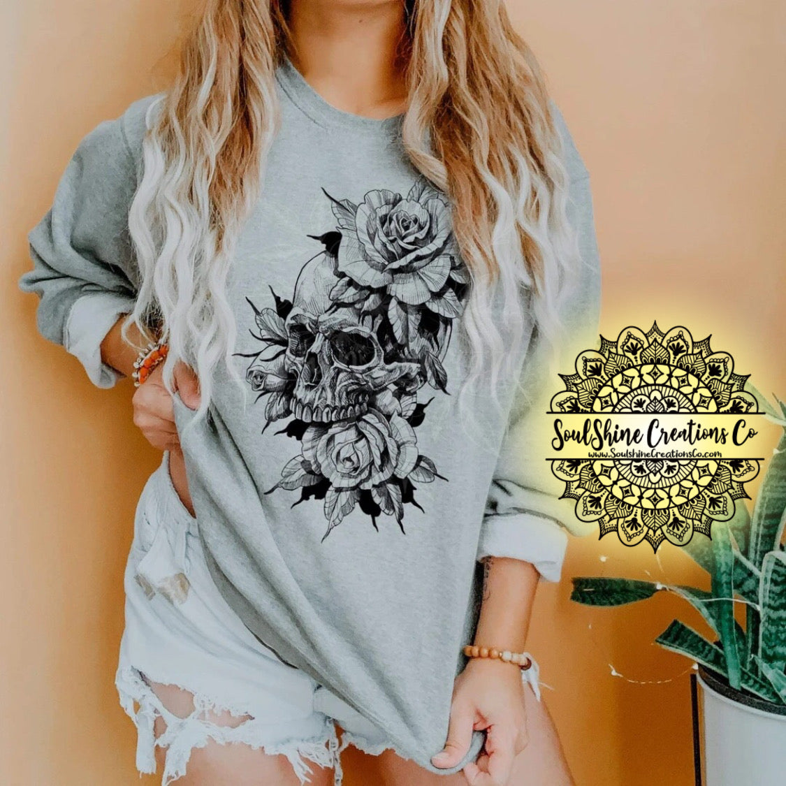 Skull Rose Sweater