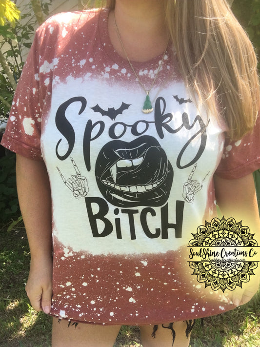 Spooky Bitch Bleached Shirt