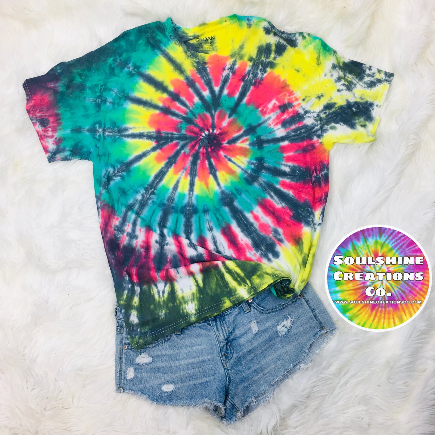 Rasta Web Spiral Tie Dye Shirt