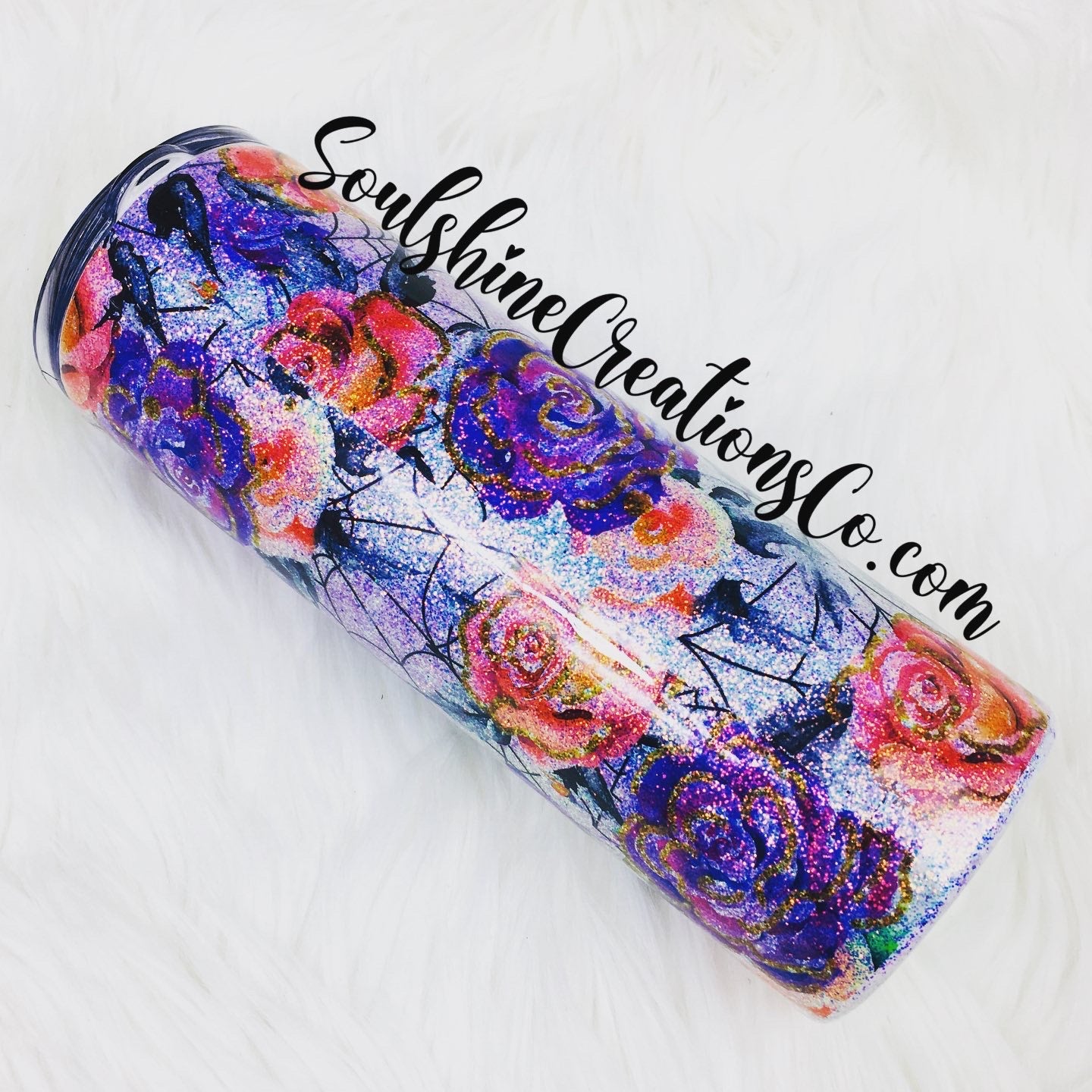 Witch’s Brew Floral Glitter Tumbler