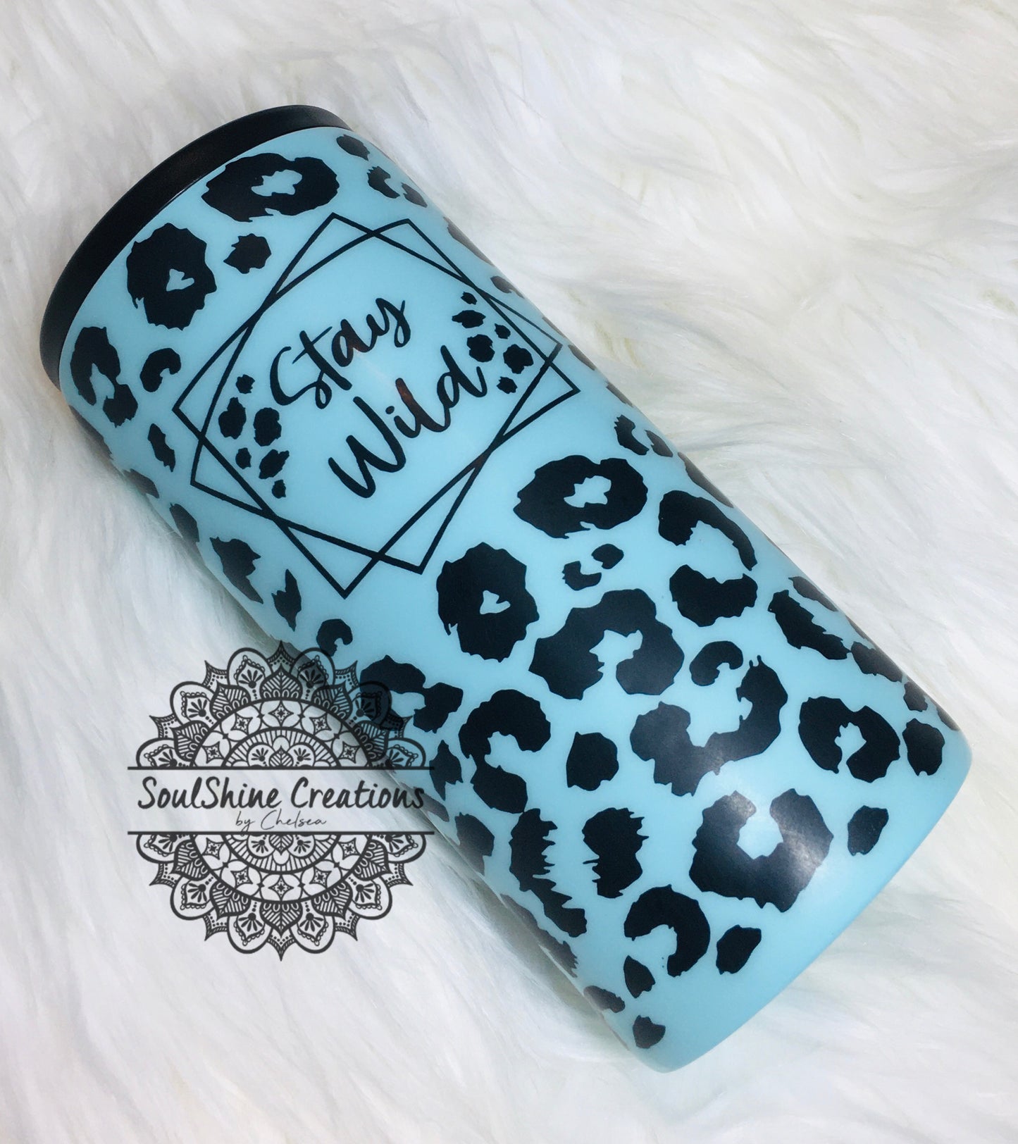 Stay Wild Leopard Print Matte Tumbler