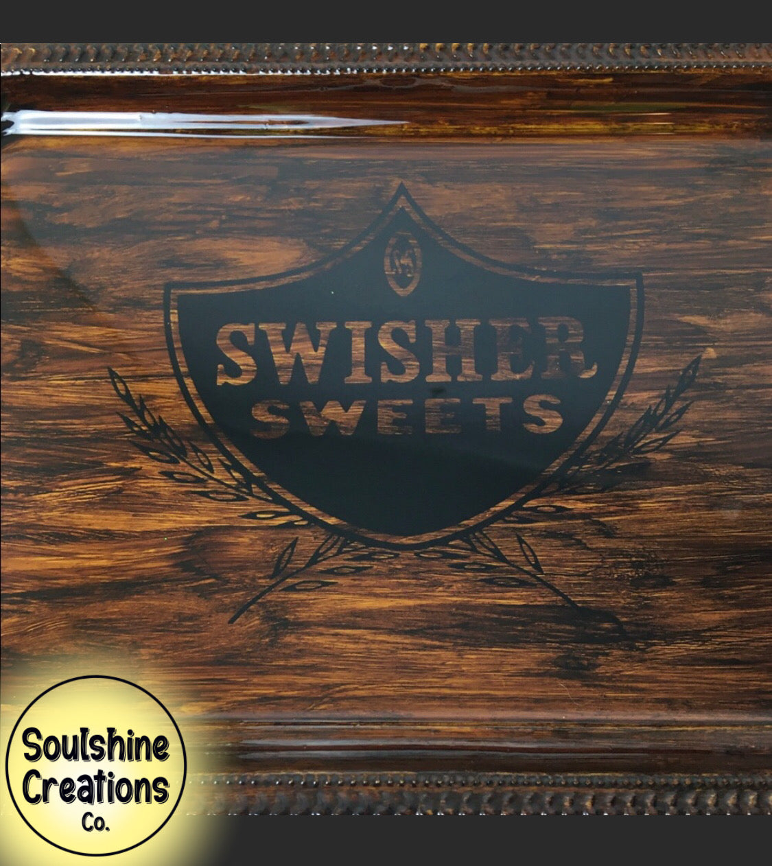 Swisher Sweets Dark Woodgrain Rolling Tray