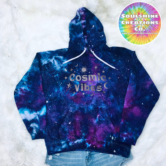 Cosmic Vibes Galaxy Ice Dye Hoodie Sweater