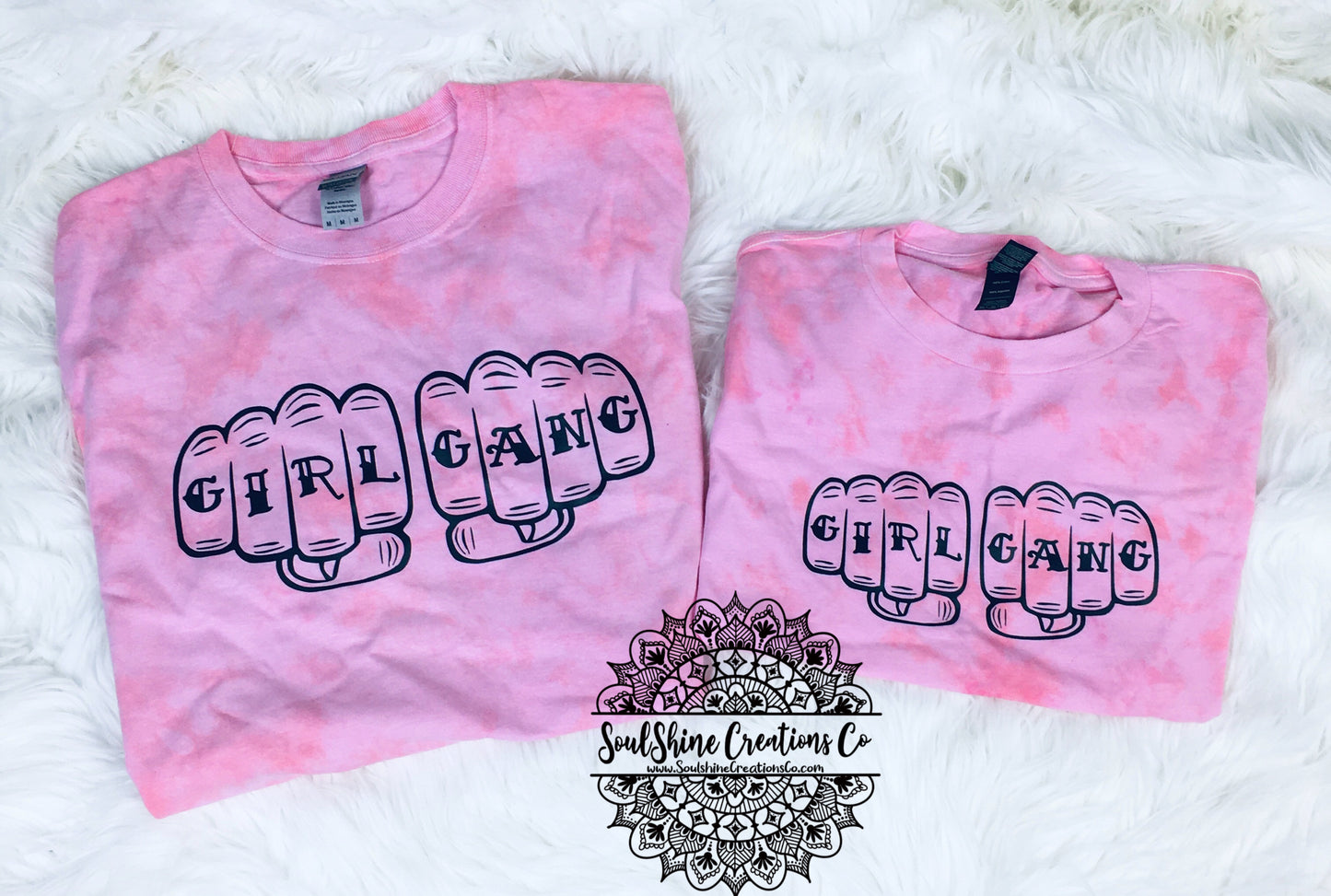 Girl Gang Mama & Me Hand Tie Dye Kids Shirt