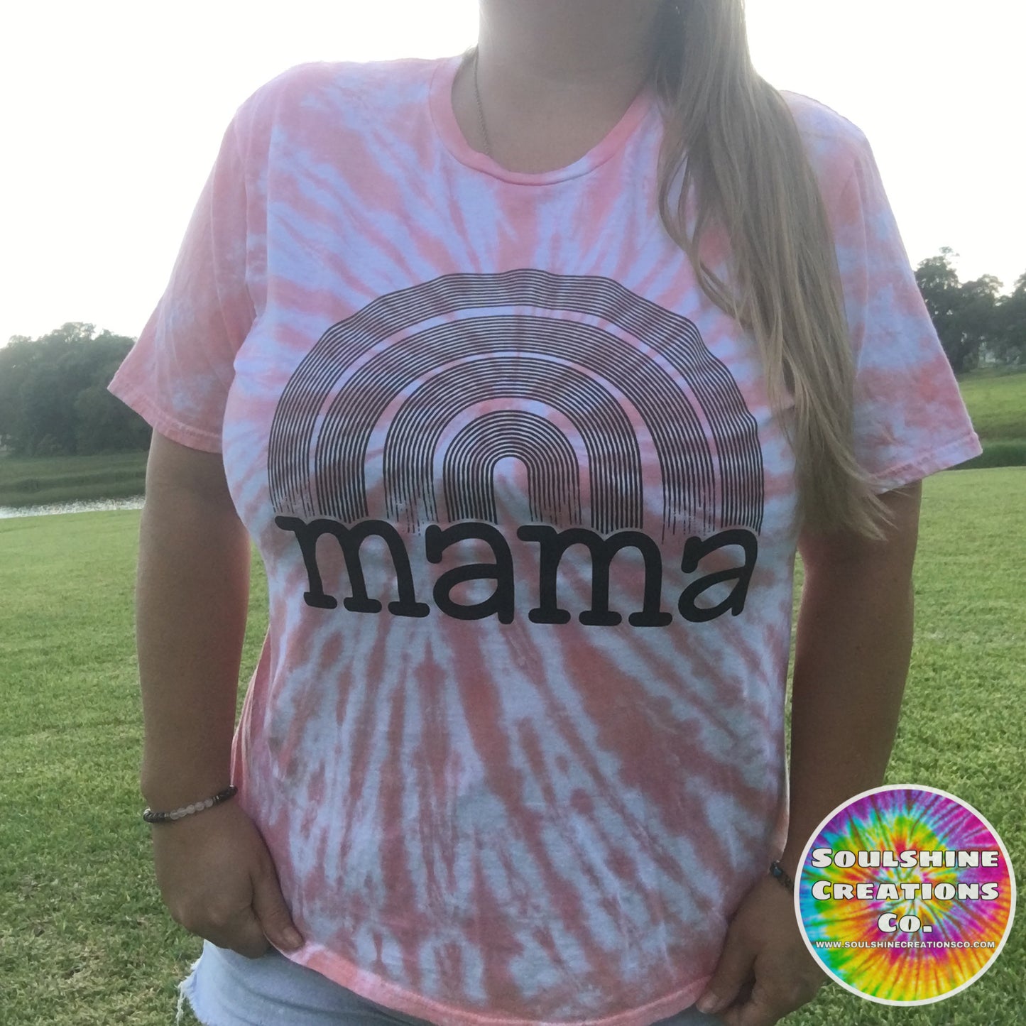 Mama Peachy Keen Spiral Tie Dye Shirt