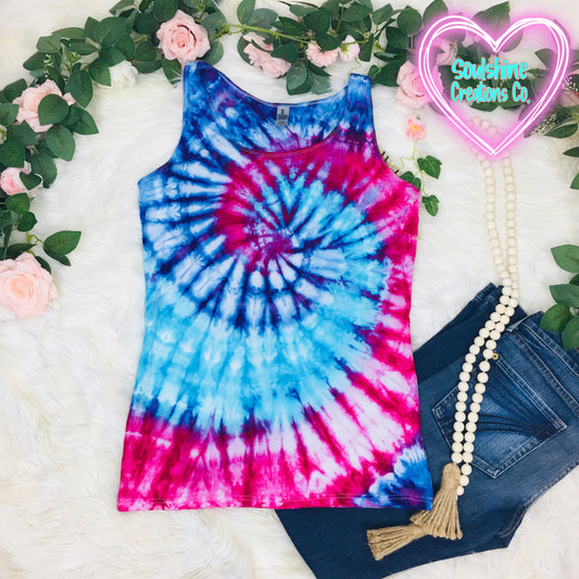 Aura Spiral Tie Dye Tank Top