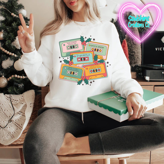 Christmas Songs Cassette Tapes Sweater