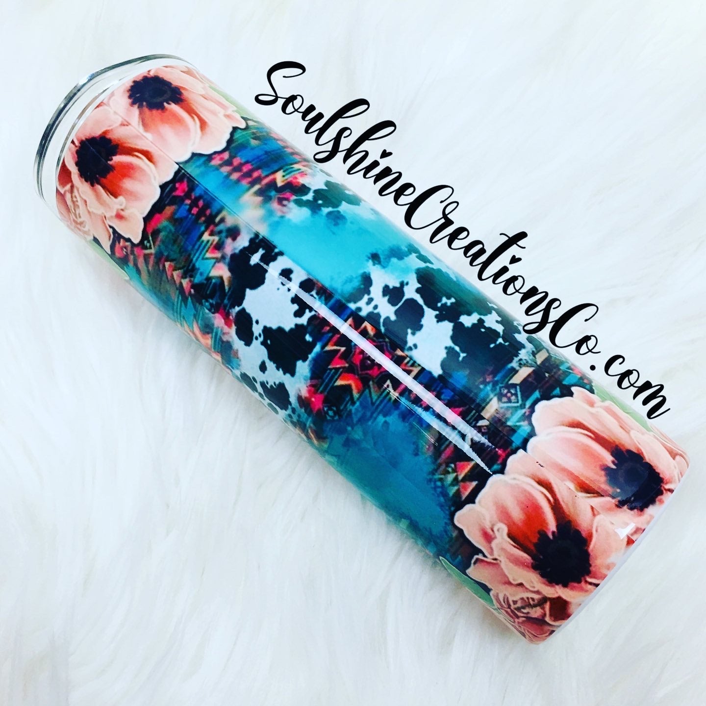 Boho Gypsy Highland Cow Tumbler