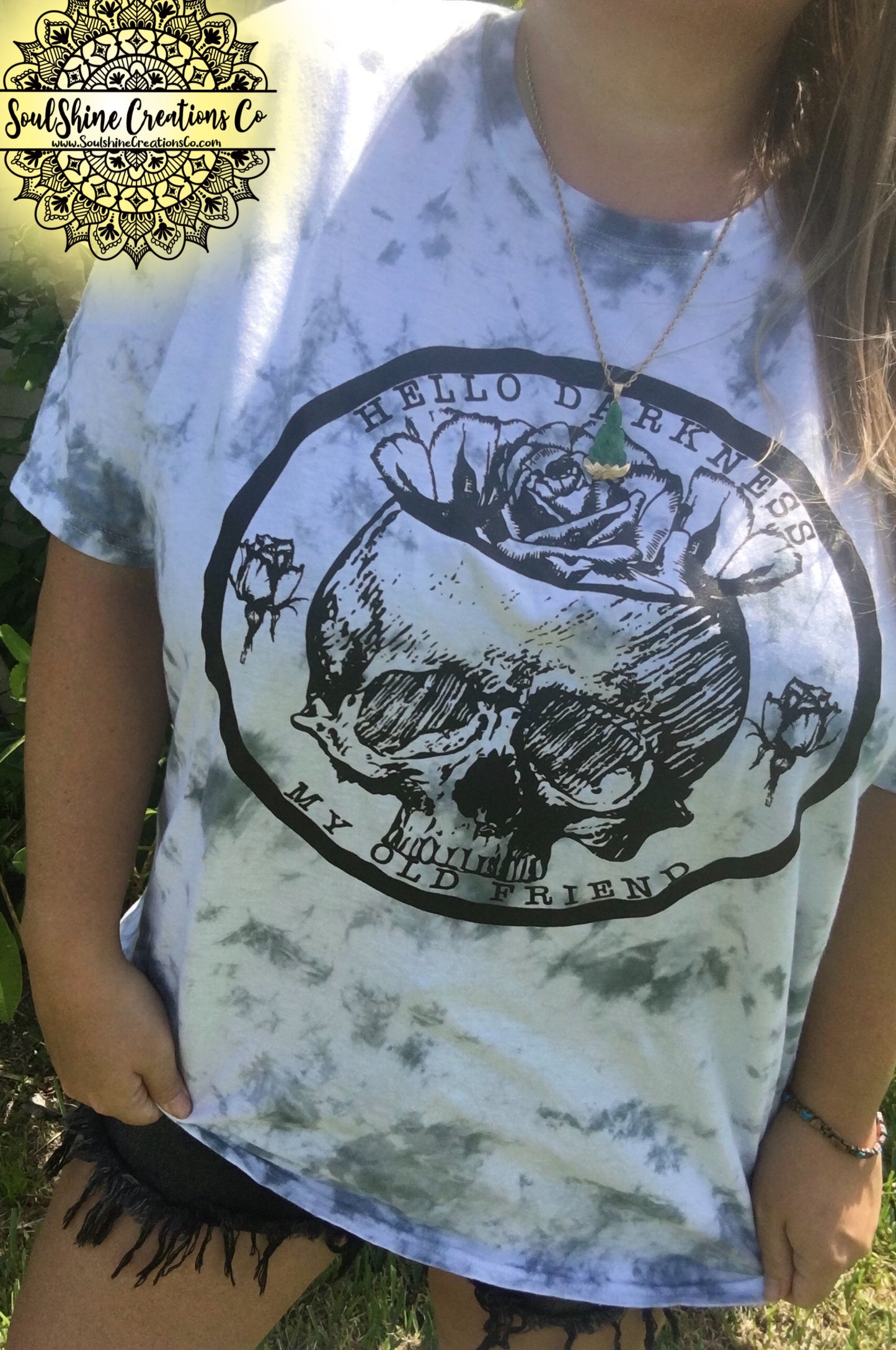 Hello Darkness my old Friend Hand Tie Dye Shirt