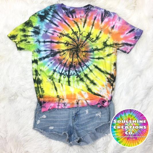 We’re all a little Strange Pastel Rainbow Spiral Tie Dye Shirt