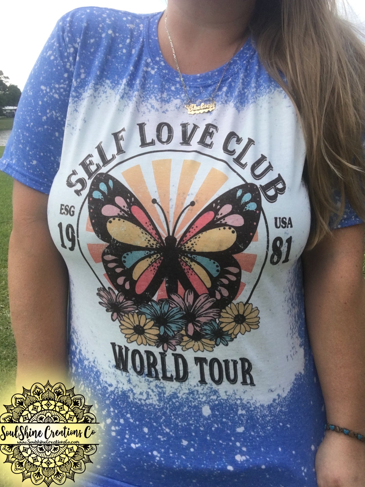 Self Love Club World Tour Bleached Shirt