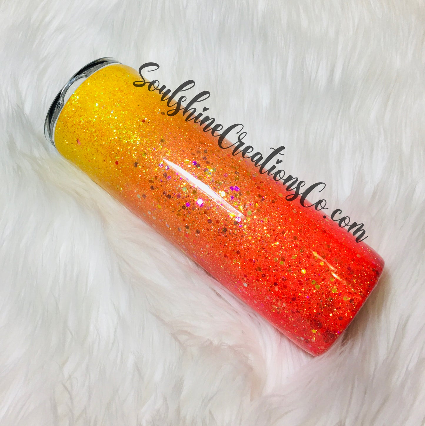 Sunrise Sunburn Sunset Repeat Ombre Glitter Tumbler