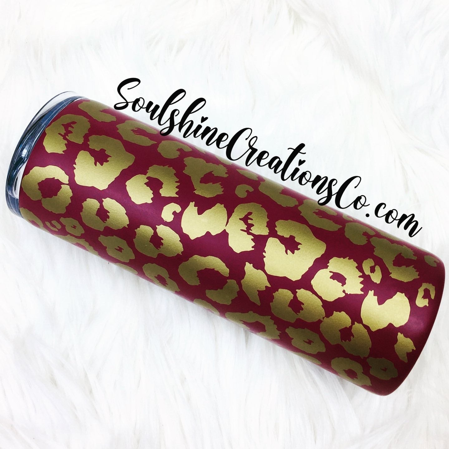 Wild at Heart Leopard Print Skinny Tumbler