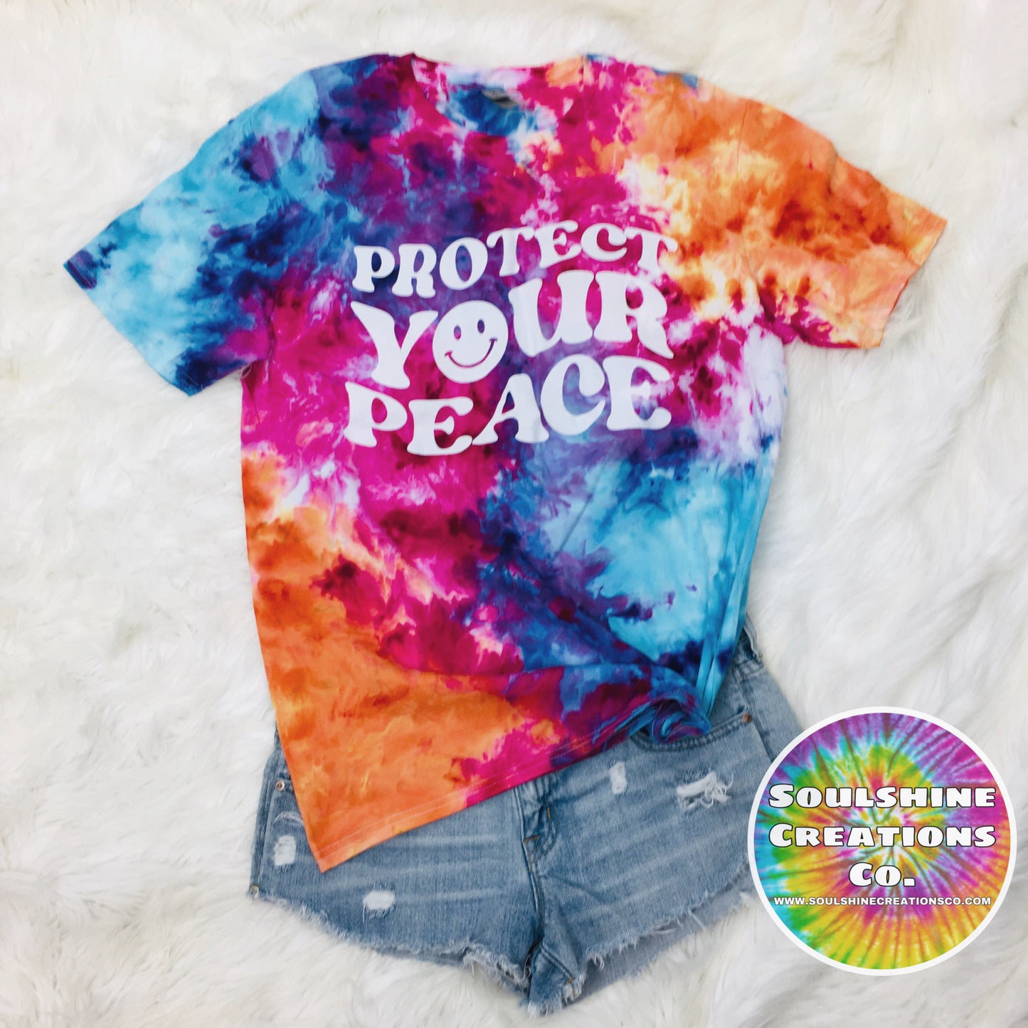 Protect Your Peace Fantasy Ice Dye Shirt