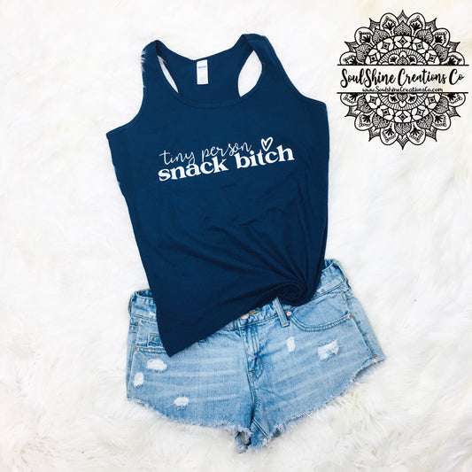 Tiny Person Snack Bitch Racerback Tank Top