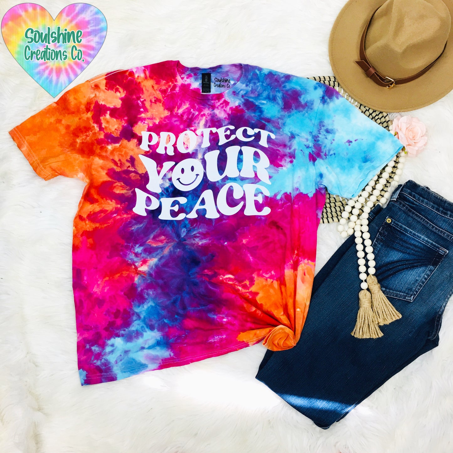 Protect Your Peace Fantasy Ice Dye Shirt