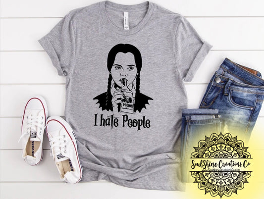 Wednesday Adams I hate People Shirt