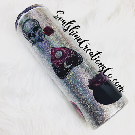 Witchy Vibes Glitter Tumbler