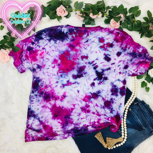 Magnificent Magenta Ice Dyed Tie Dye Shirt