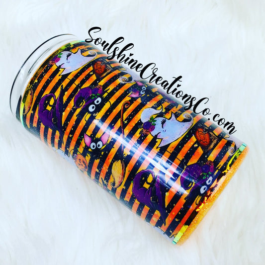 Spooky Babe Halloween Glitter Tumbler