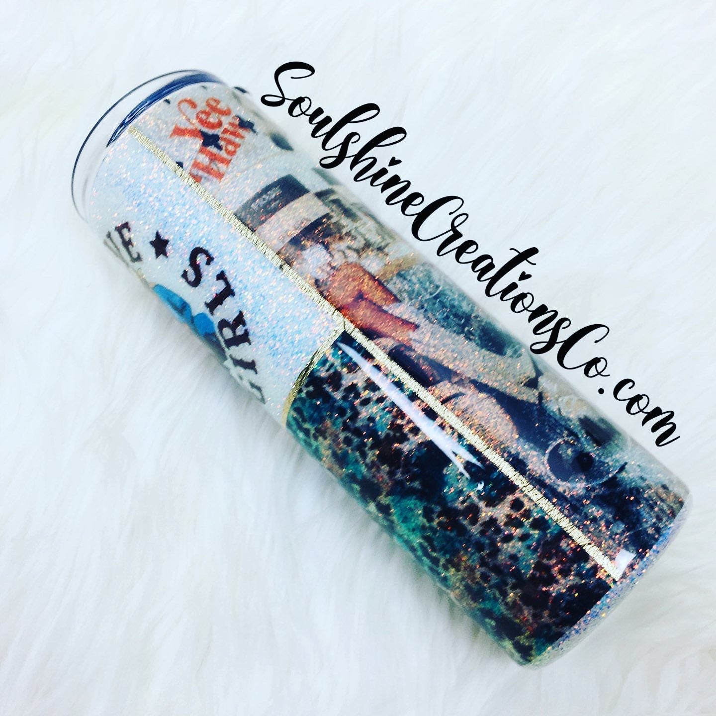 Boho Western Long Live Cowgirls Glitter Tumbler