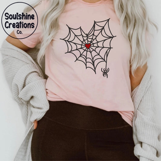 Spiderweb Heart Shirt