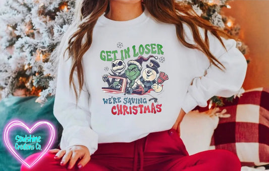 Get in Loser we’re Saving Christmas Sweater