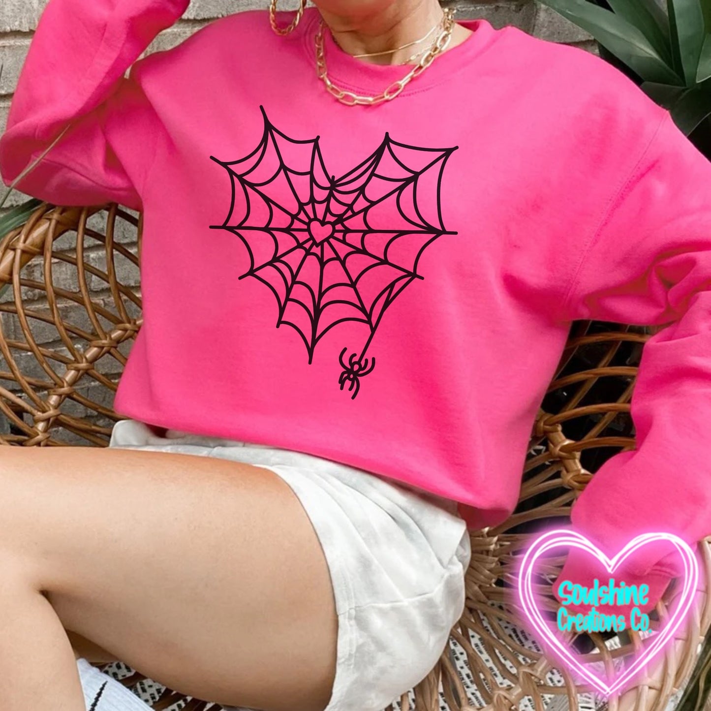 Spiderweb Heart Sweater