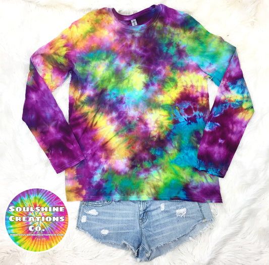 Rainbow Quartz Ice Dyed Tie Dye Shirt