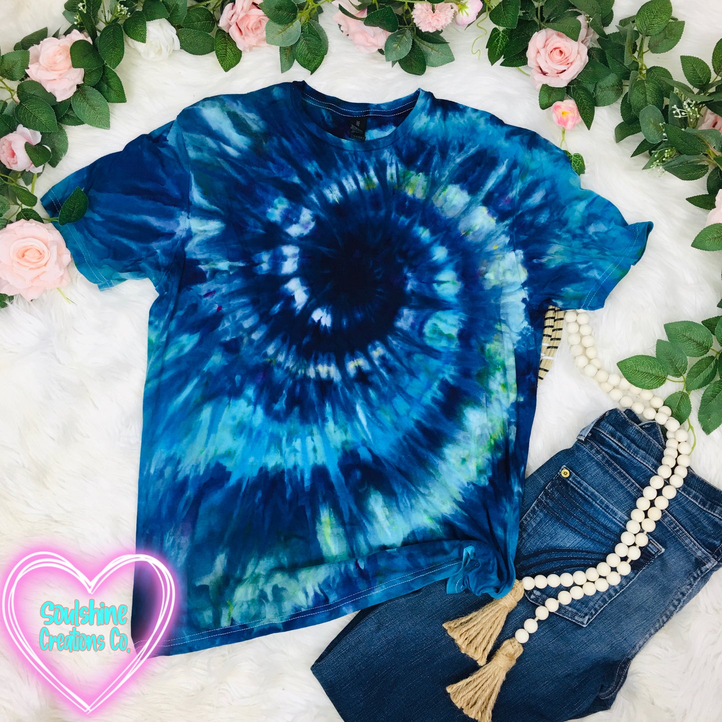 Oceans Deep Spiral Ice Dye Shirt