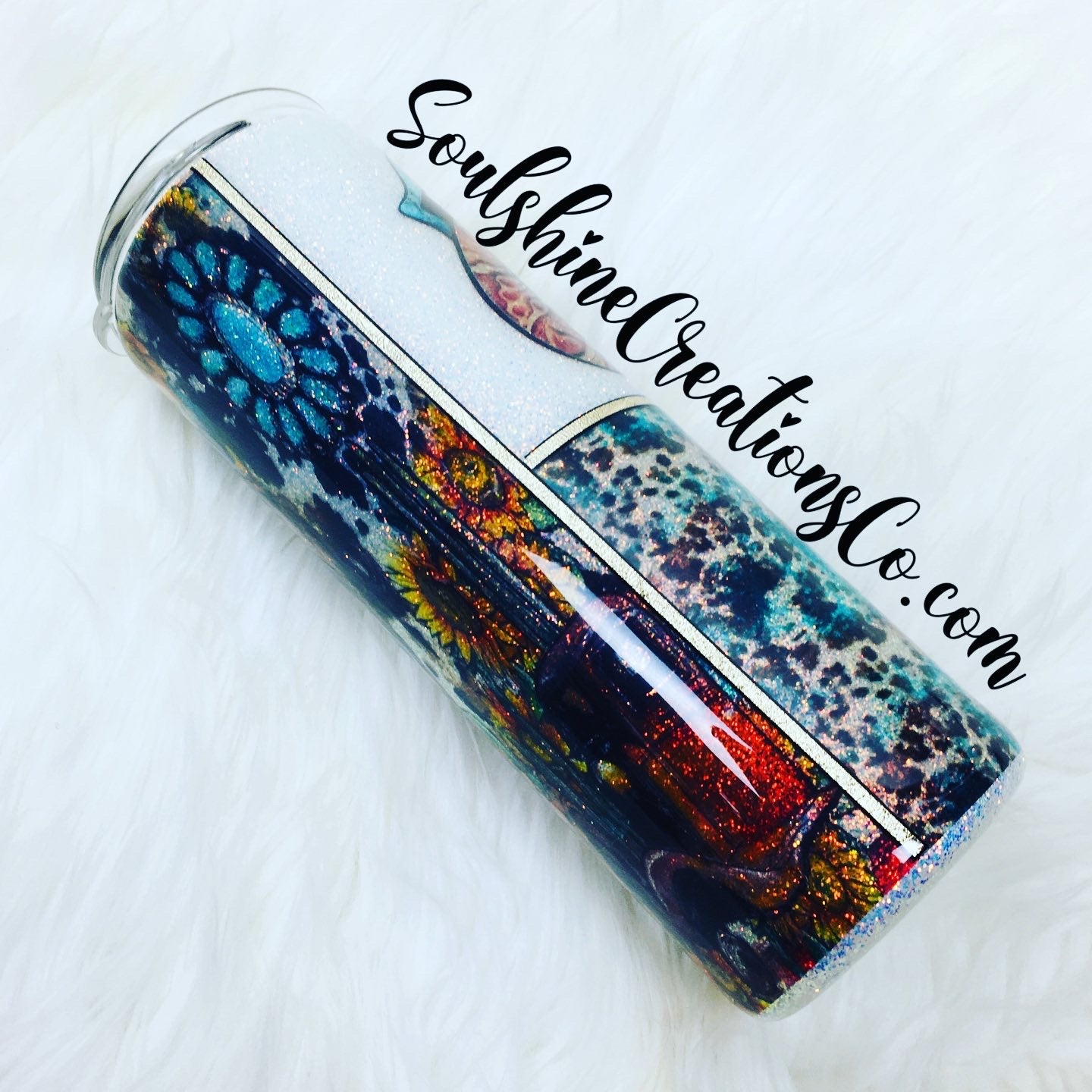 Boho Western Glitter Tumbler