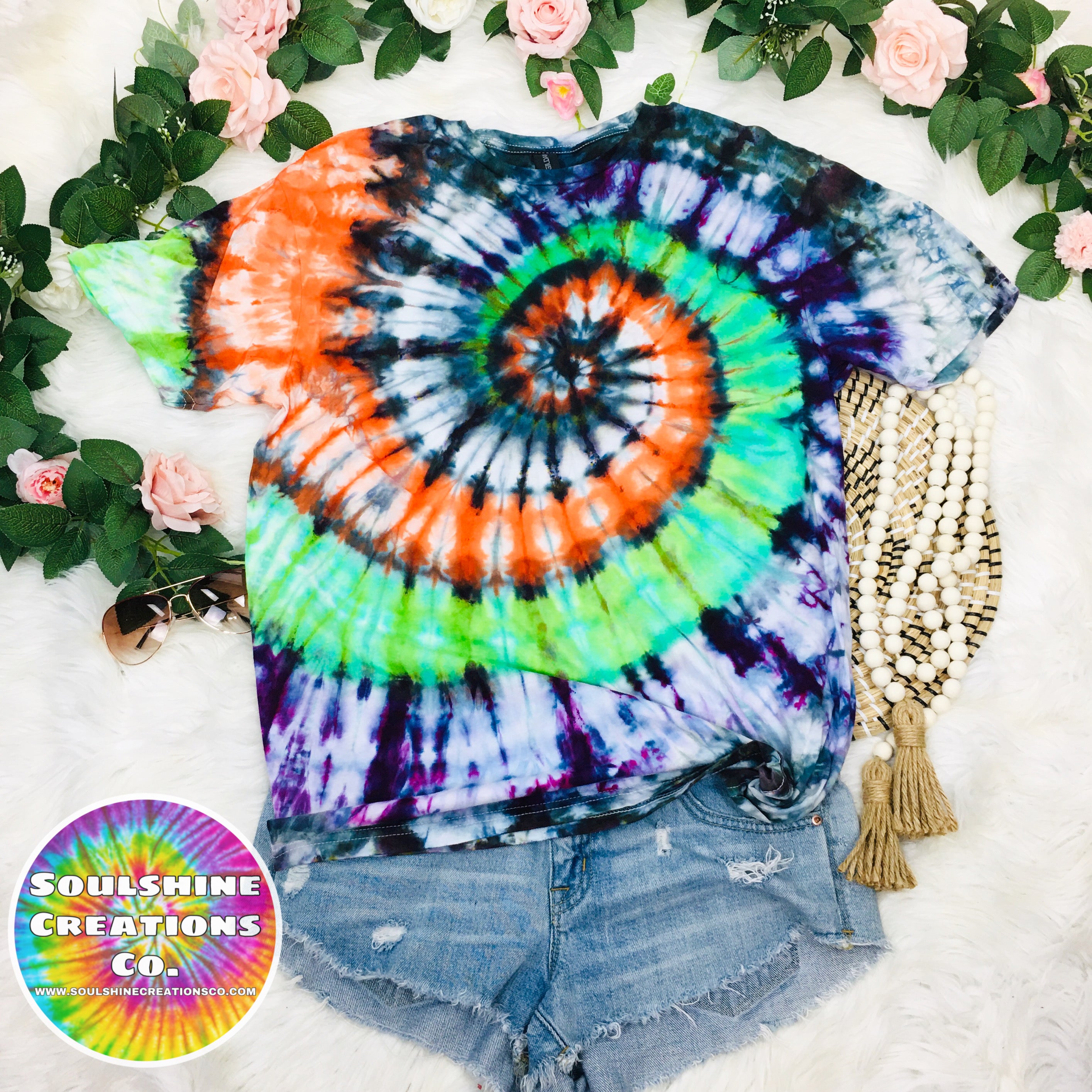 Halloween Spiral Ice Tie Dye Shirt Soulshine Creations Co