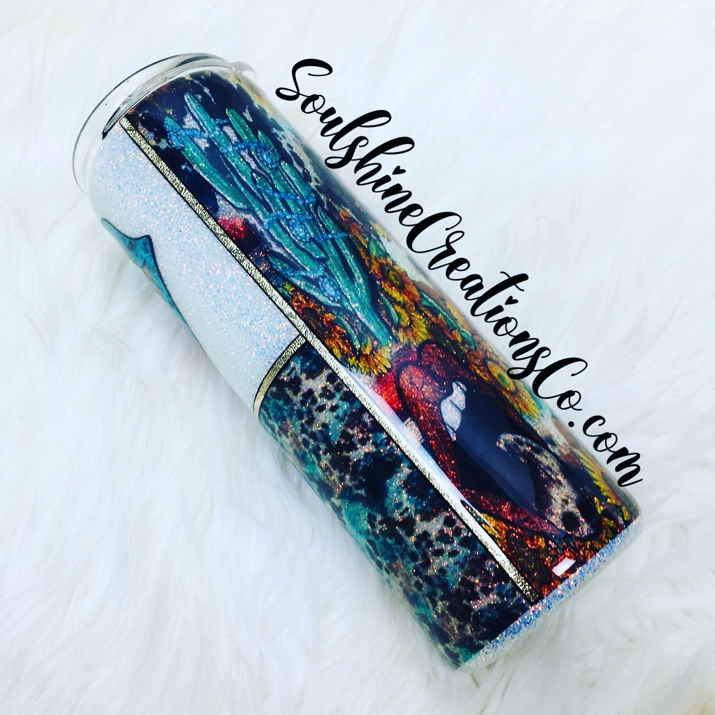 Boho Western Glitter Tumbler