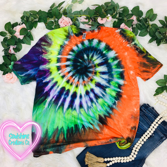 Halloween Spiral Ice Tie Dye Shirt