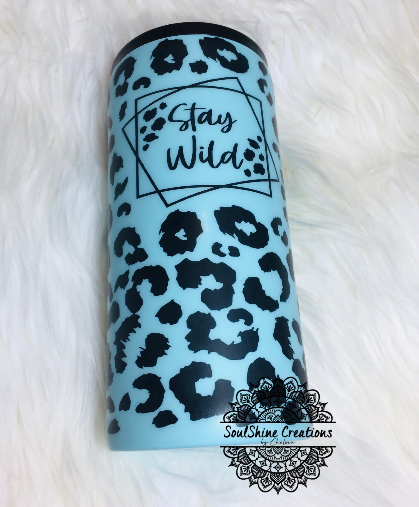 Stay Wild Leopard Print Matte Tumbler