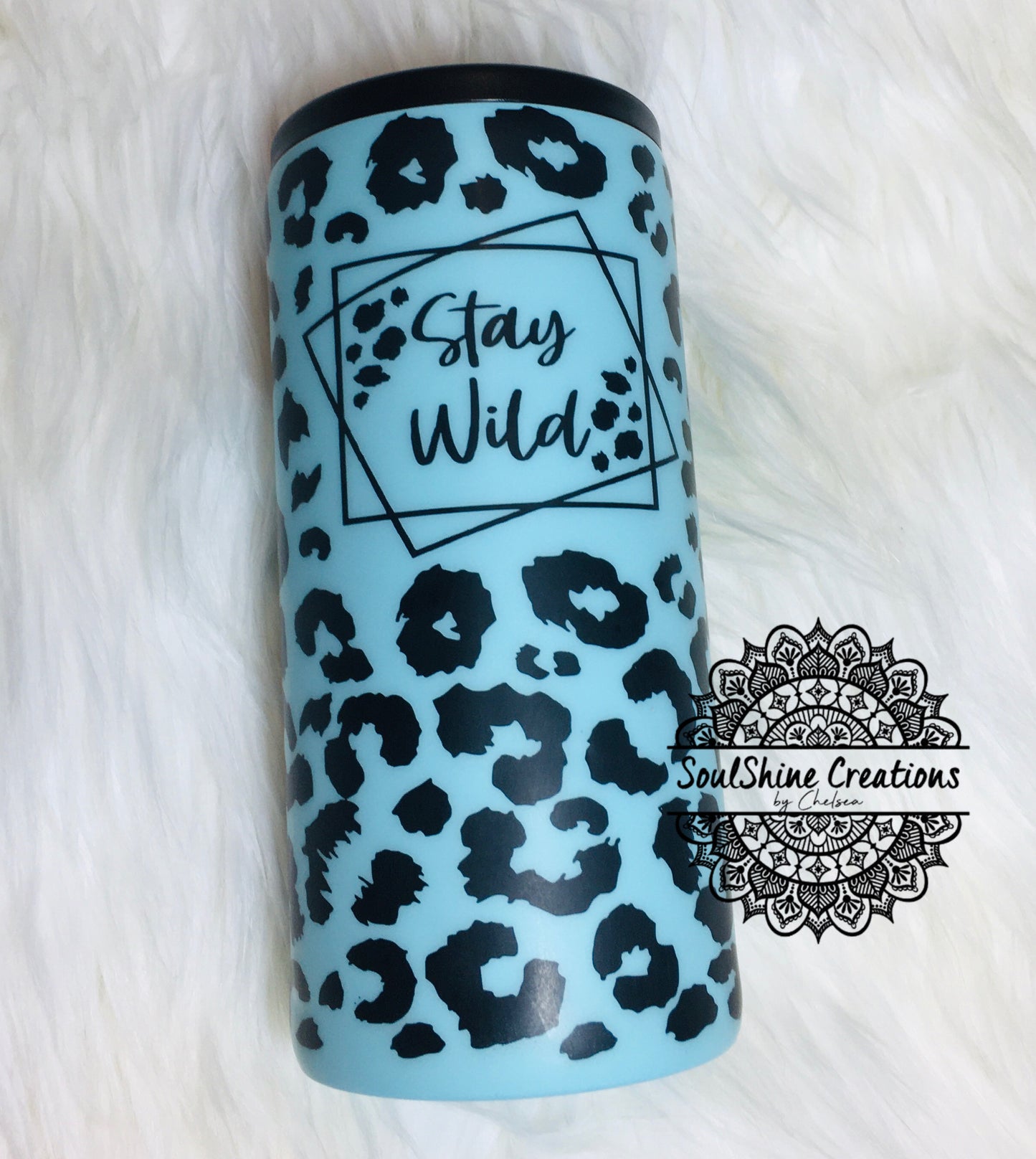 Stay Wild Leopard Print Matte Tumbler